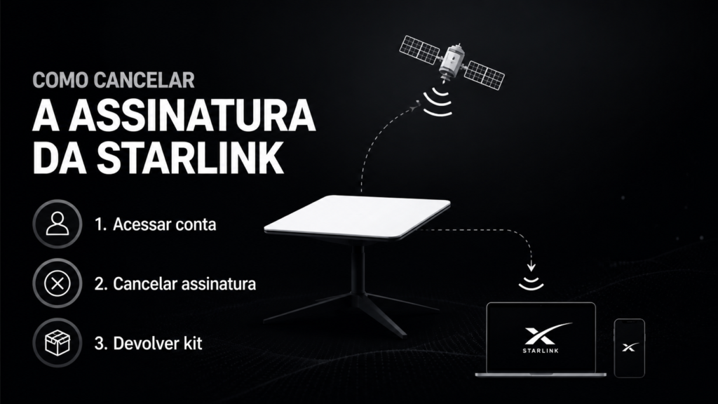 Como cancelar a assinatura da Starlink - passo a passo claro e rápido